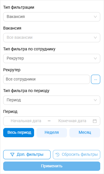 Фильтры в статистике